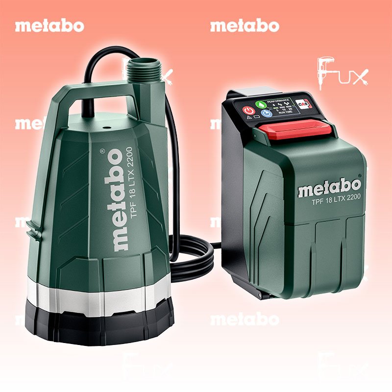 Metabo TPF 18 LTX 2200 Akku Tauch- und Regenfasspumpe