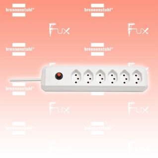 Brennenstuhl Swiss-Line Steckdosenleiste ohne Schalter 6-fach