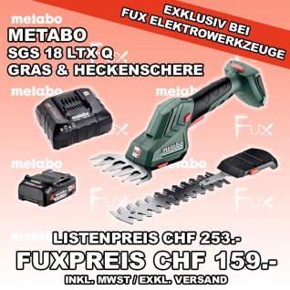 Metabo SGS 18 LTX Q Gras & Heckenschere