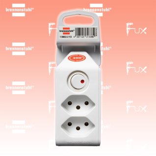 Brennenstuhl cleverLINE Abzweigstecker 2-fach weiss mit Schalter, drehbar bis 300°