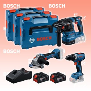 Bosch Professional 3 tlg. Combo Kit 18V GSR + GBH + GWS