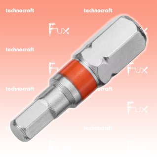 Technocraft H5 Innensechskant-Bits mit Farbring orange, 25 mm, 10 Stück