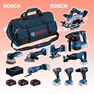 Bosch Professional 10 tlg. Combi-Set 18V GBH + GWS + GDR + GSB + GKS + GSA + GOP + GS