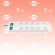 Primera-Line Steckdosenleiste 10-fach weiss 2m